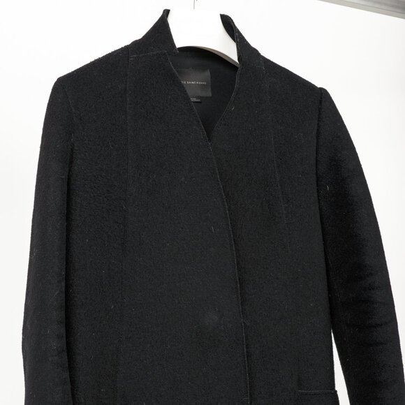 Marie Saint Pierre Black Boiled-Wool Blazer - Picture 3 of 9